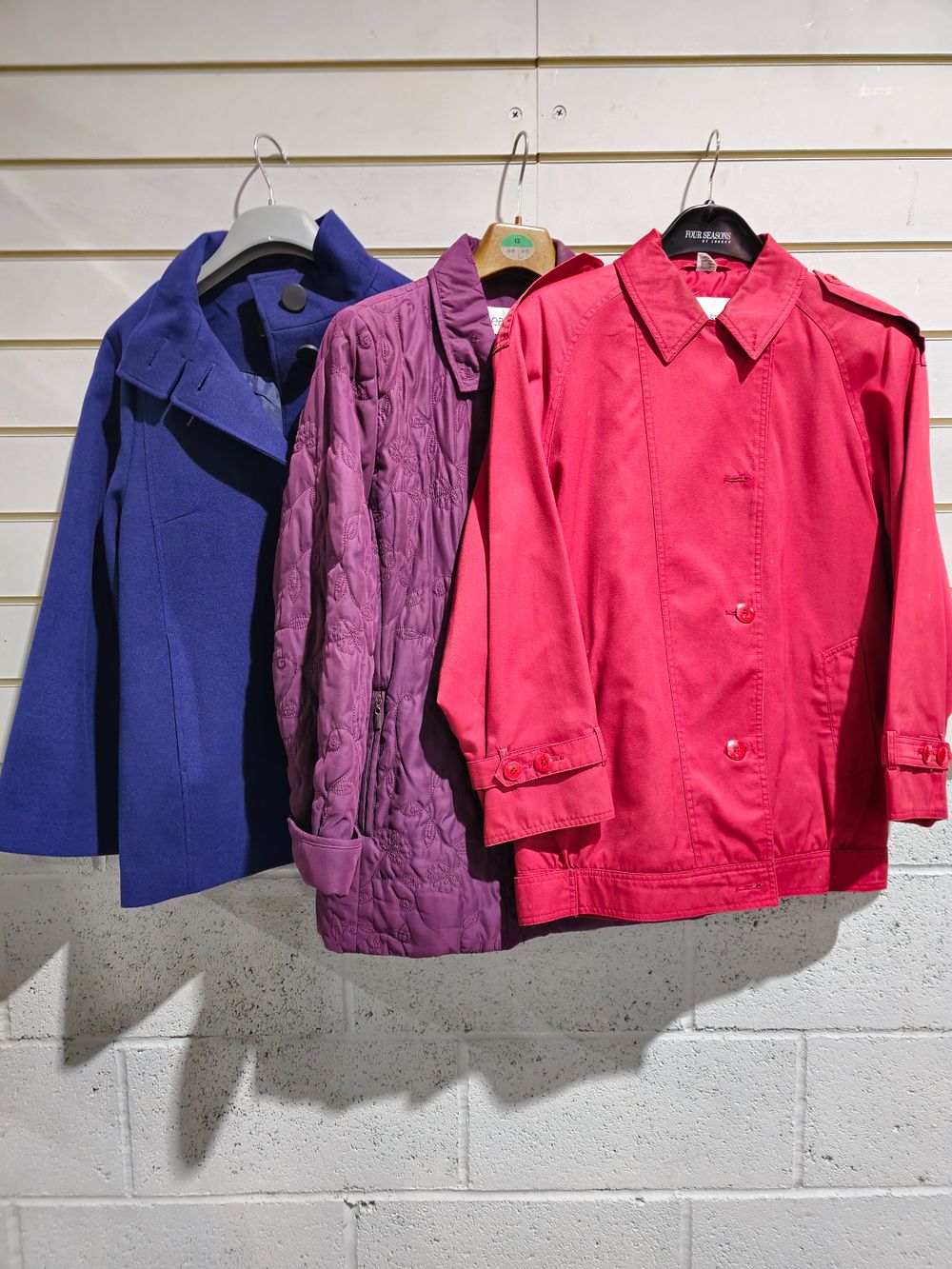 Lot 202: 3 x various ladies coats size 12