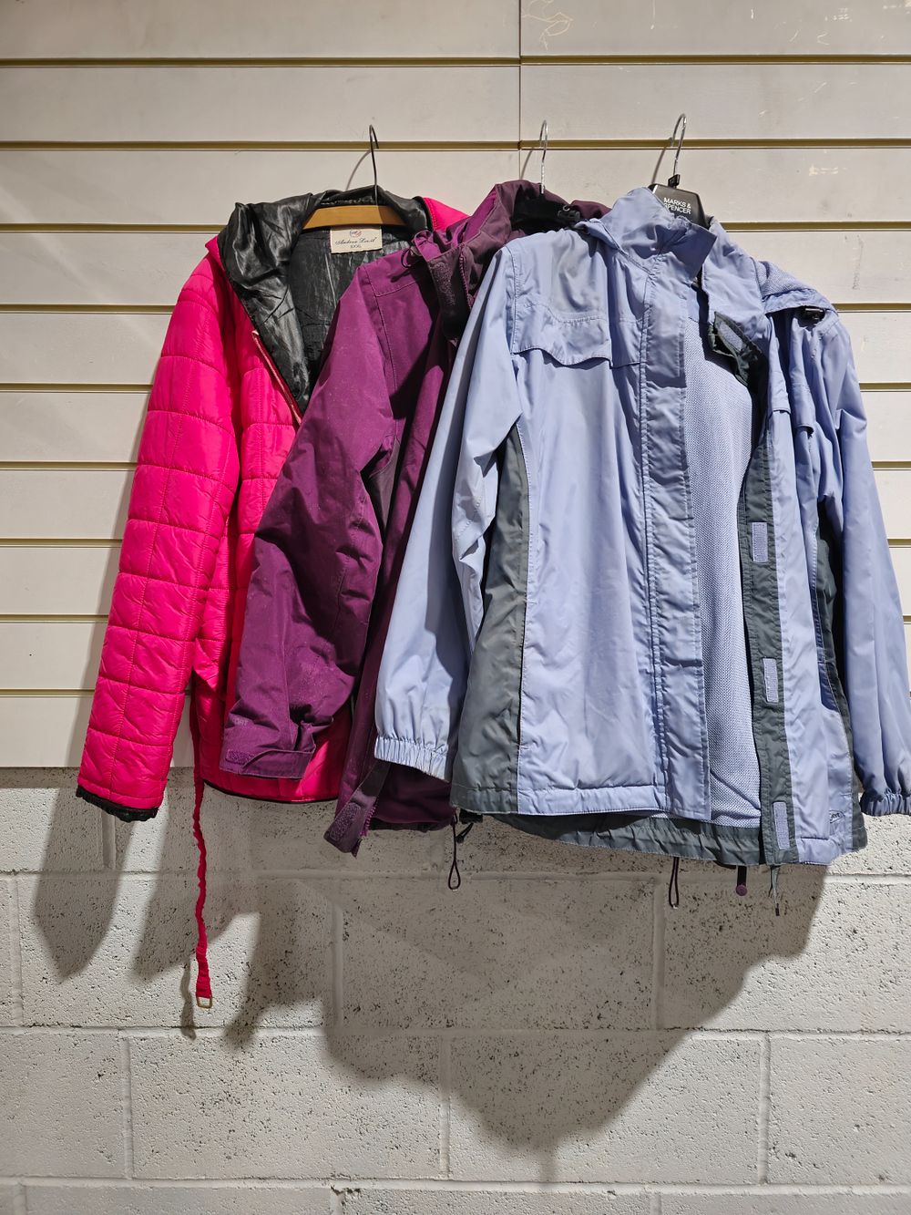 Lot 222: 3 x various ladies coats size approx 16