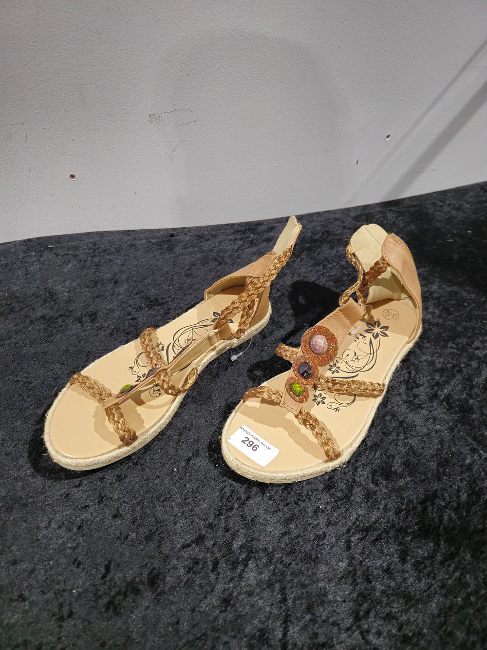 Lot 296: pair of ladies size 6 as new ladies sandles