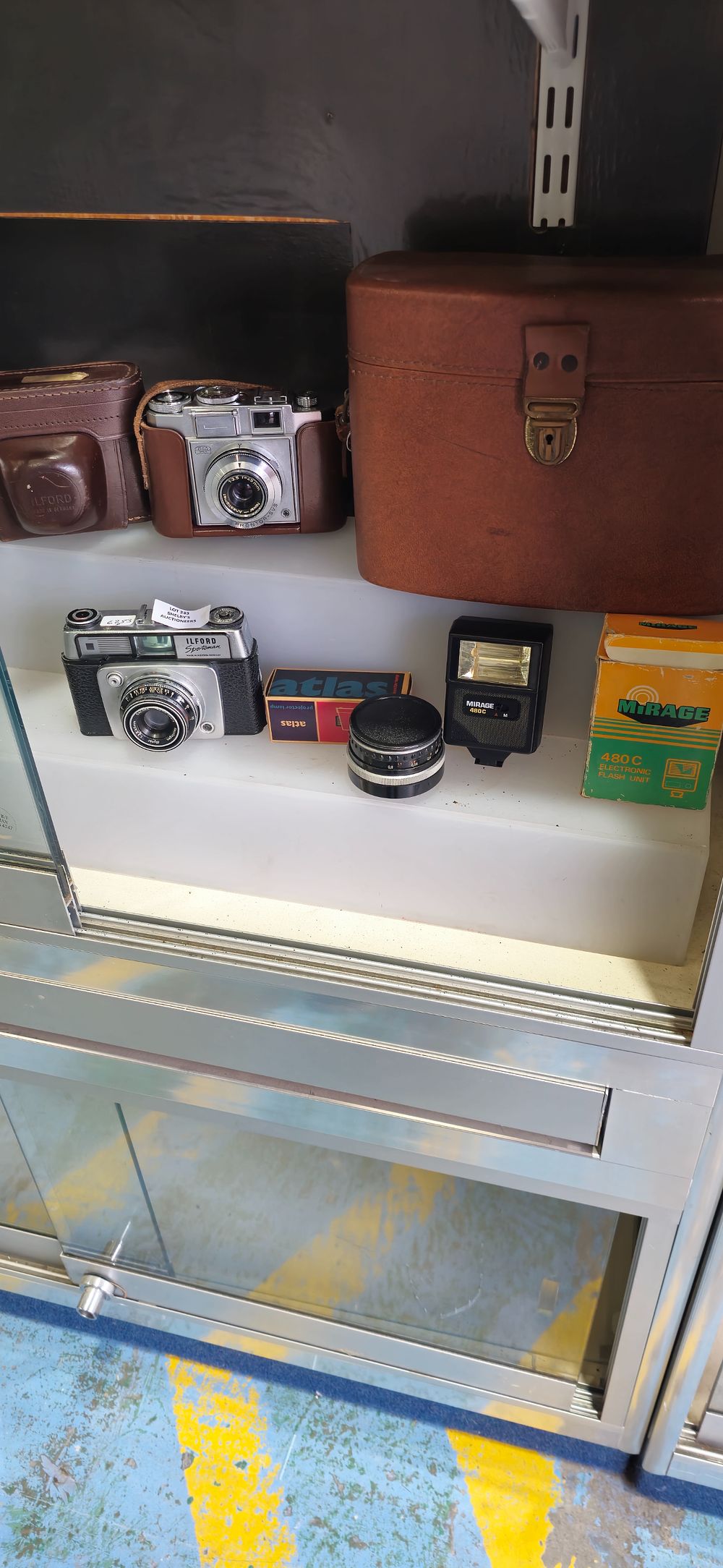 Lot 233: ilford sportsman camera with zeiss ikon camera lenses etc