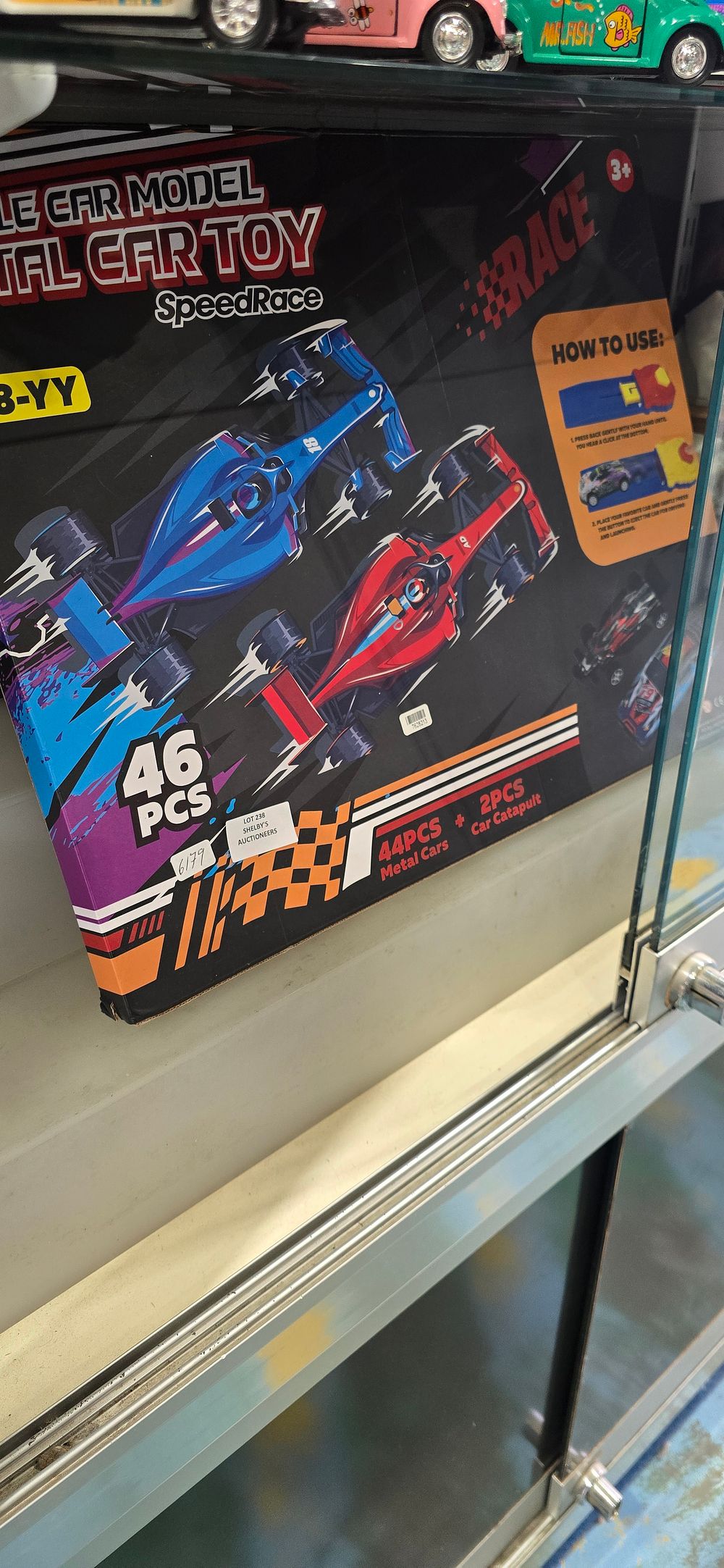 Lot 238: boxed metal car speed race set