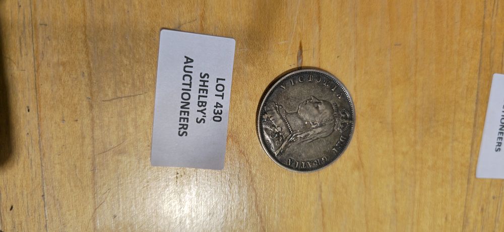 Lot 430: 1 x victorian 1887 silver half crown coin