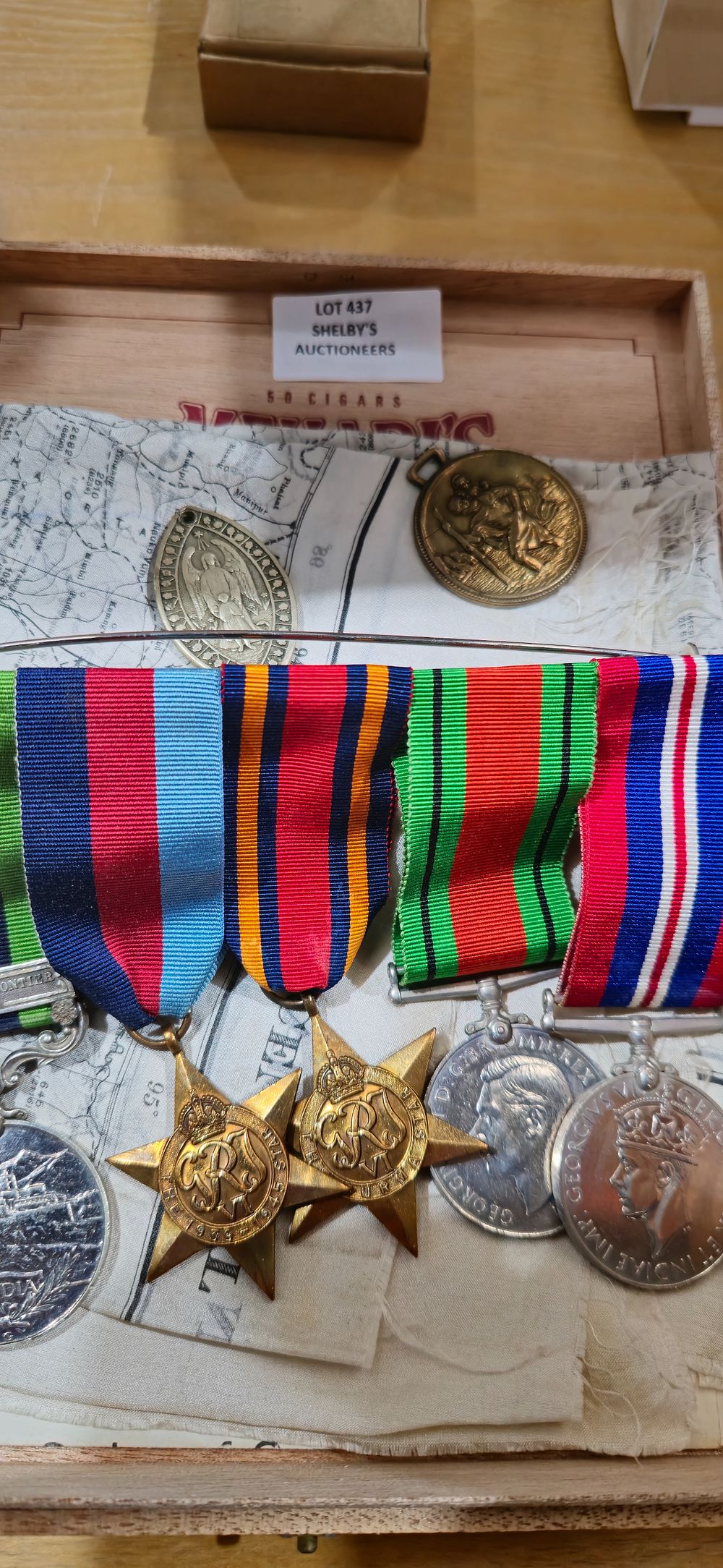 Lot 437: north west frontier medal pte murgatroyd with medals burma star 1945 star defence medal etc