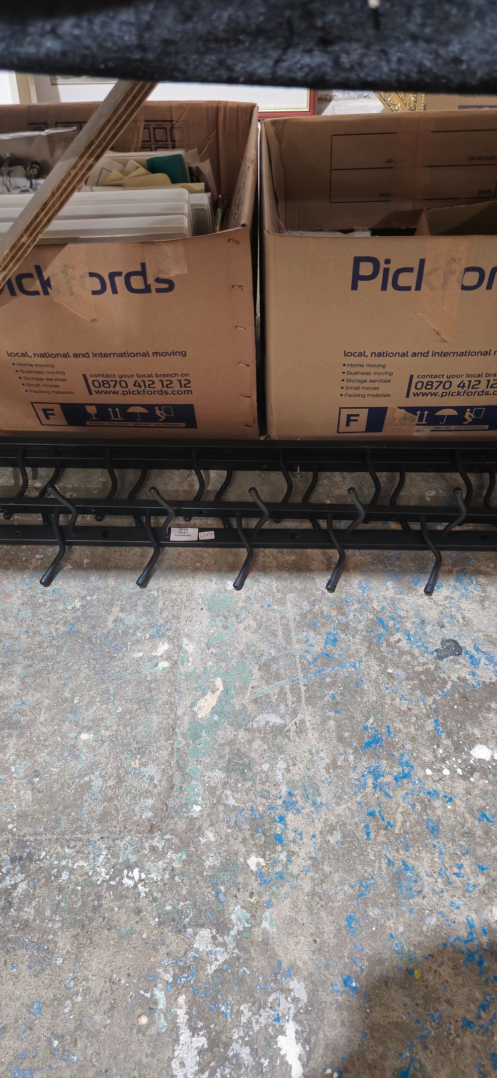 Lot 259: 4 x various metal wall coat hook rails