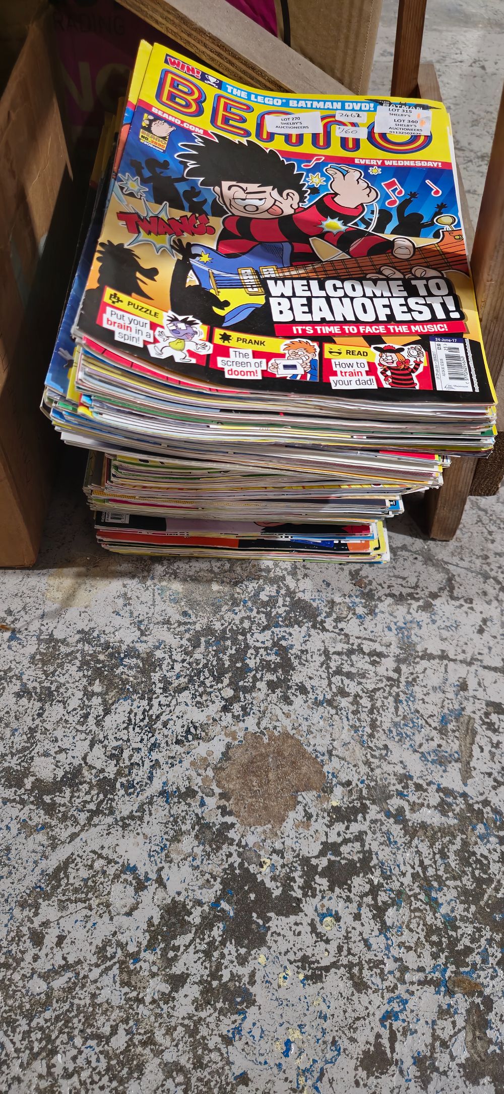 Lot 270: 60x various beano magazines