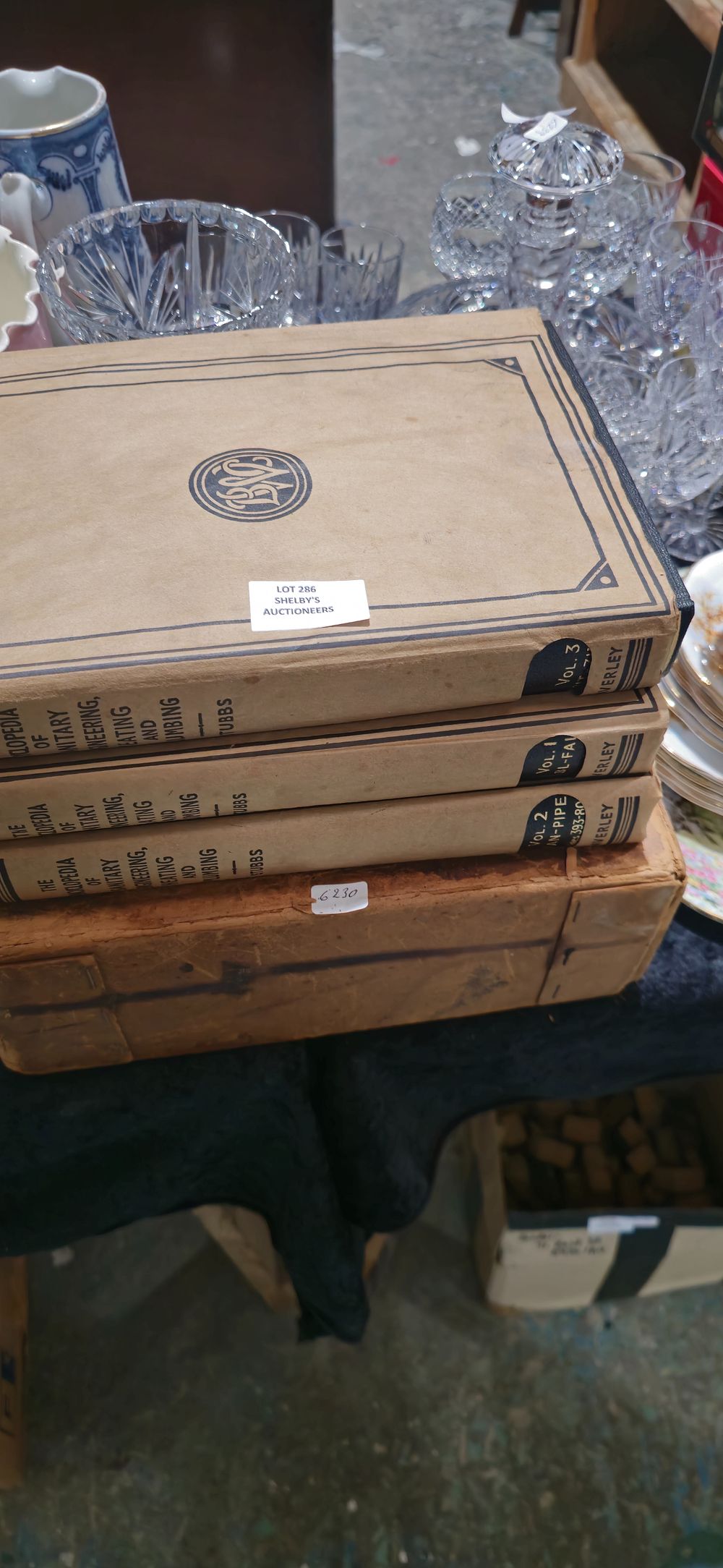 Lot 286: 3 x boxed volumes of sanitary engineering and heatng books