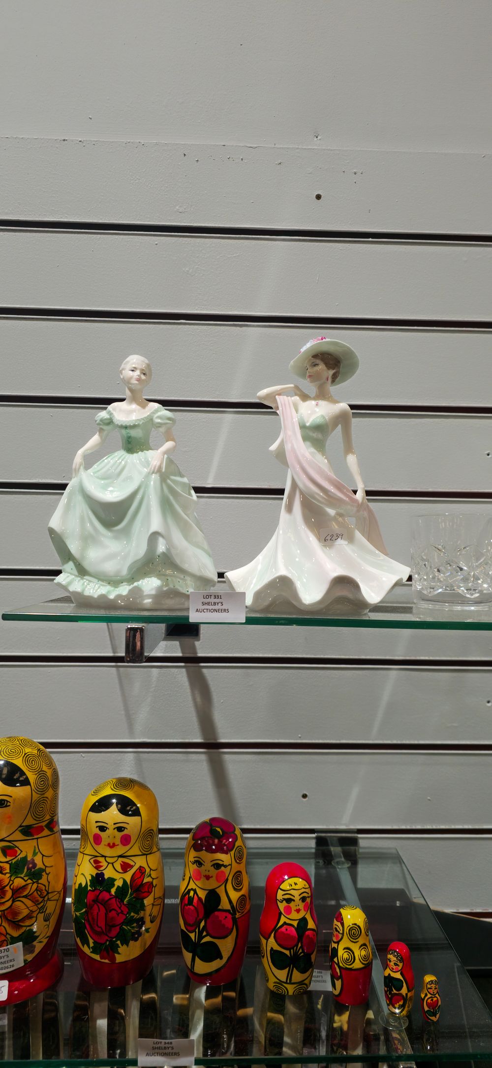 Lot 331: 2 x coalpoart lady figurines henrietta and not named