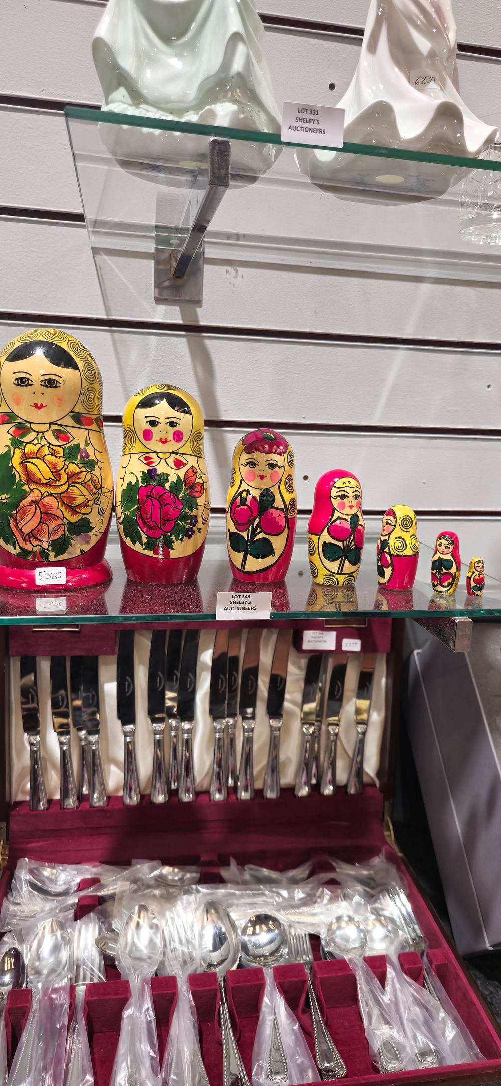 Lot 348: set of 6 various russian doll figures