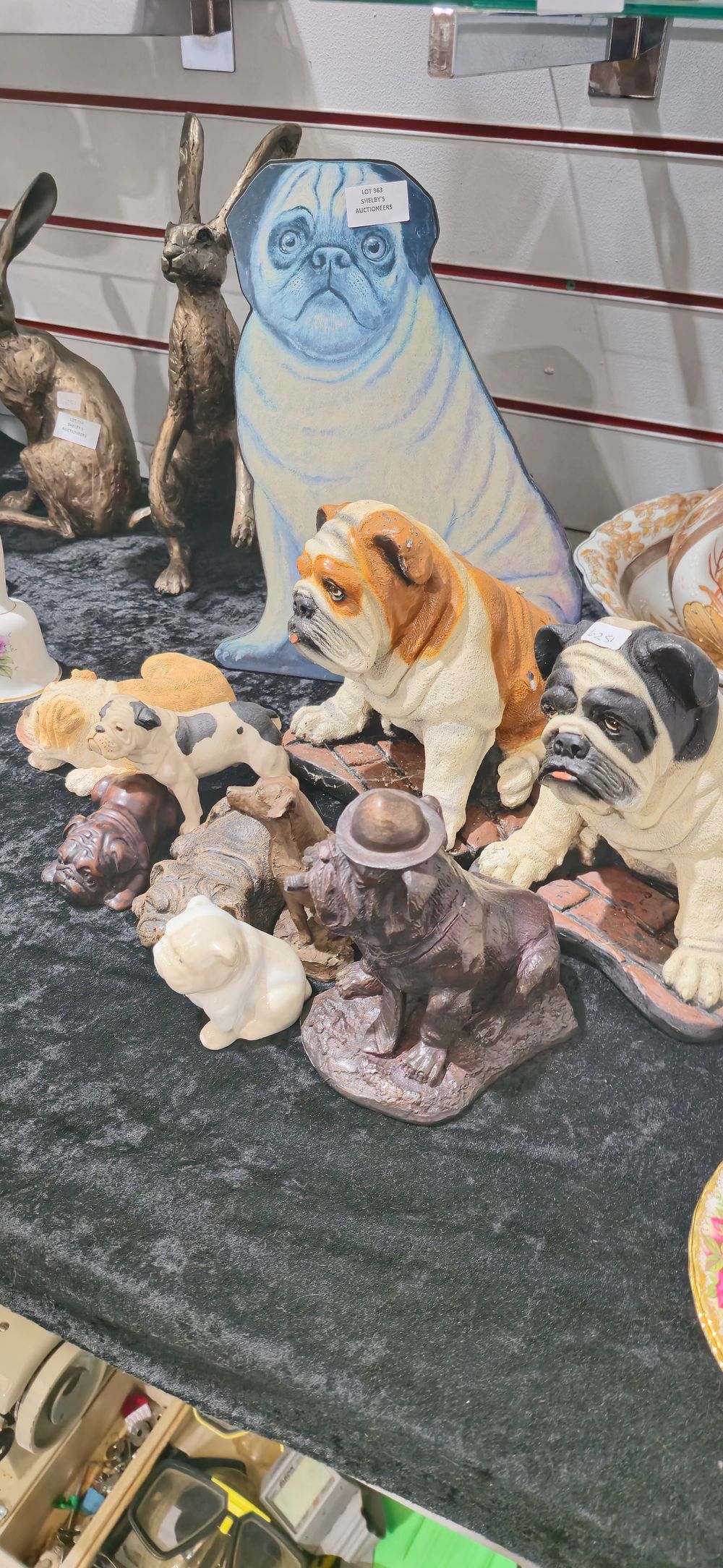 Lot 363: selection of various bull dog figurines