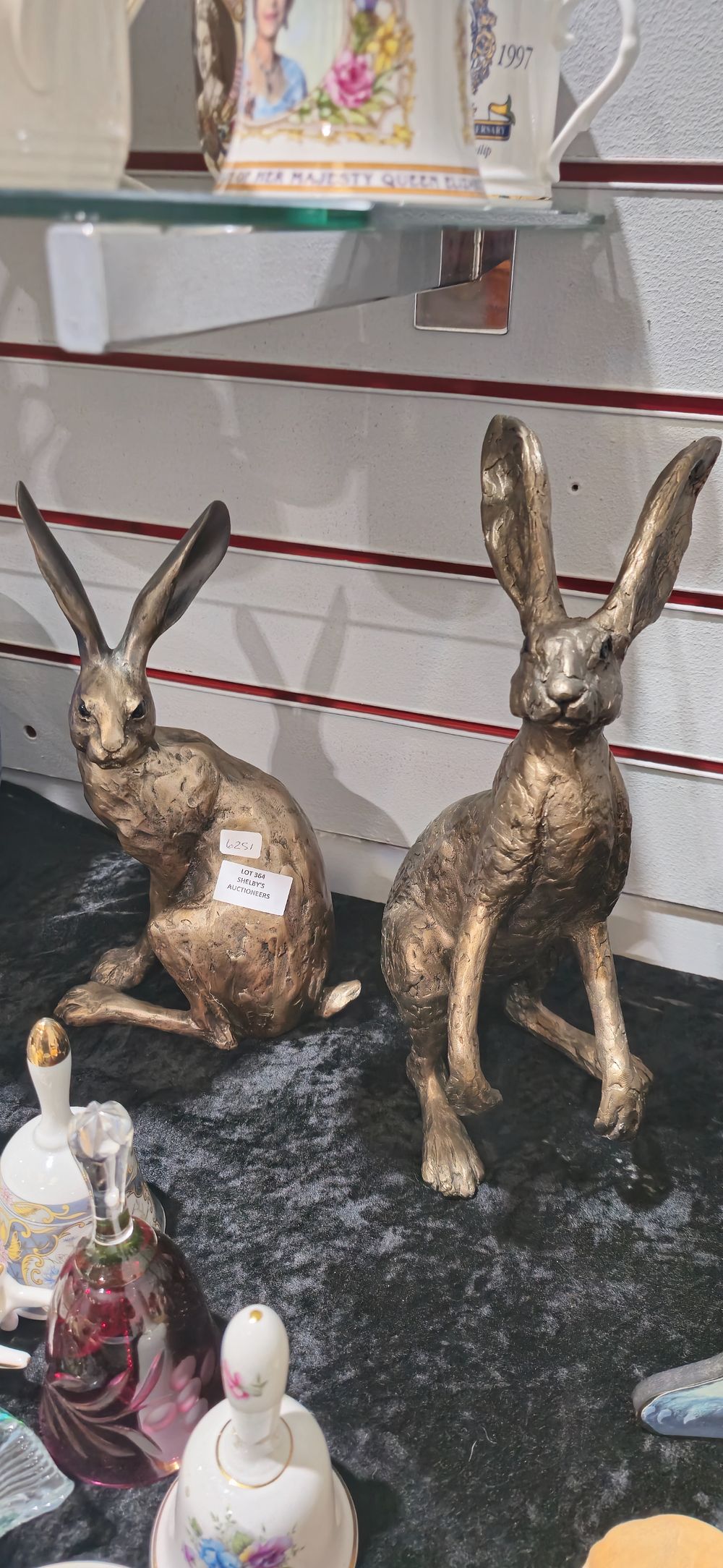 Lot 364: 1  x firth scupture hare figurine with 1 x other hare figurine