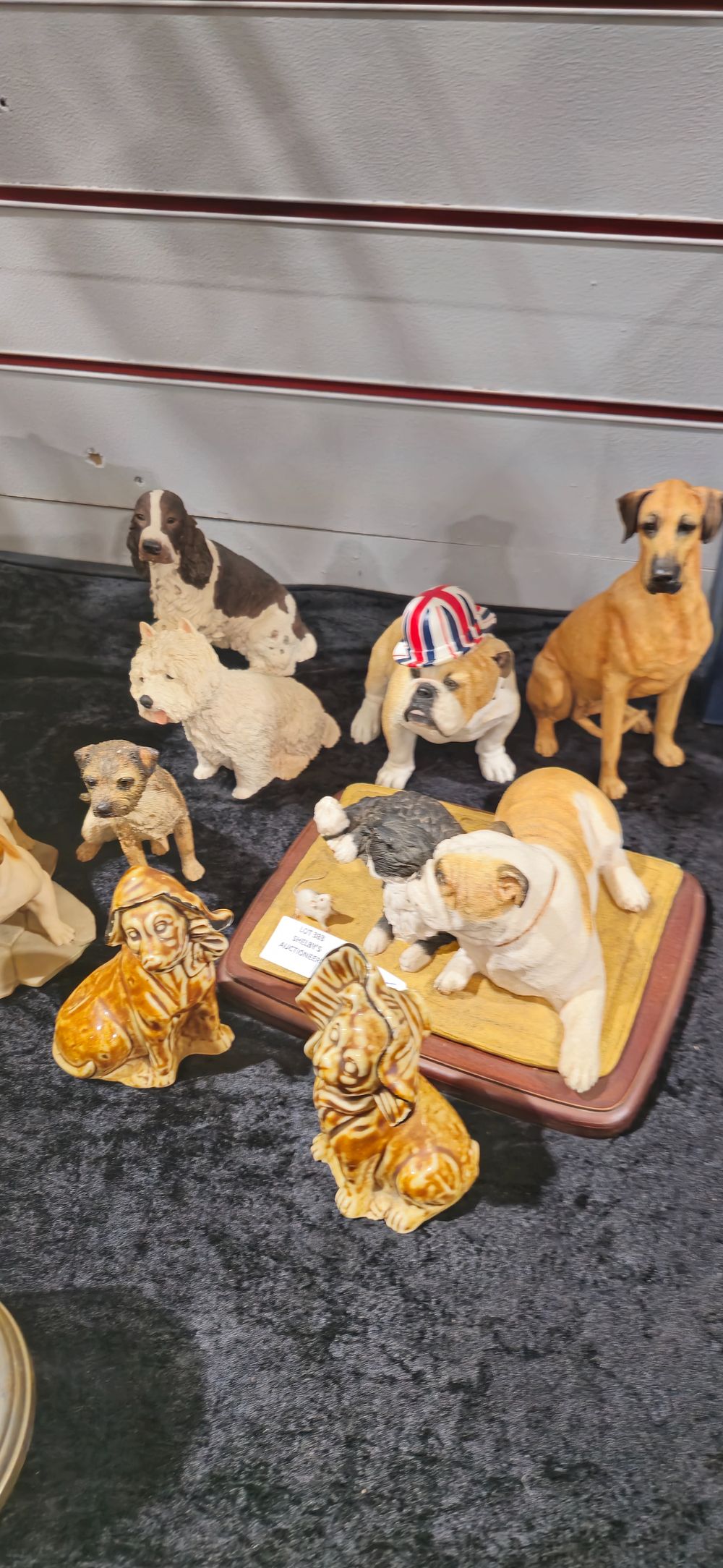 Lot 383: selection of bull dog figurines sharrott and simpson etc
