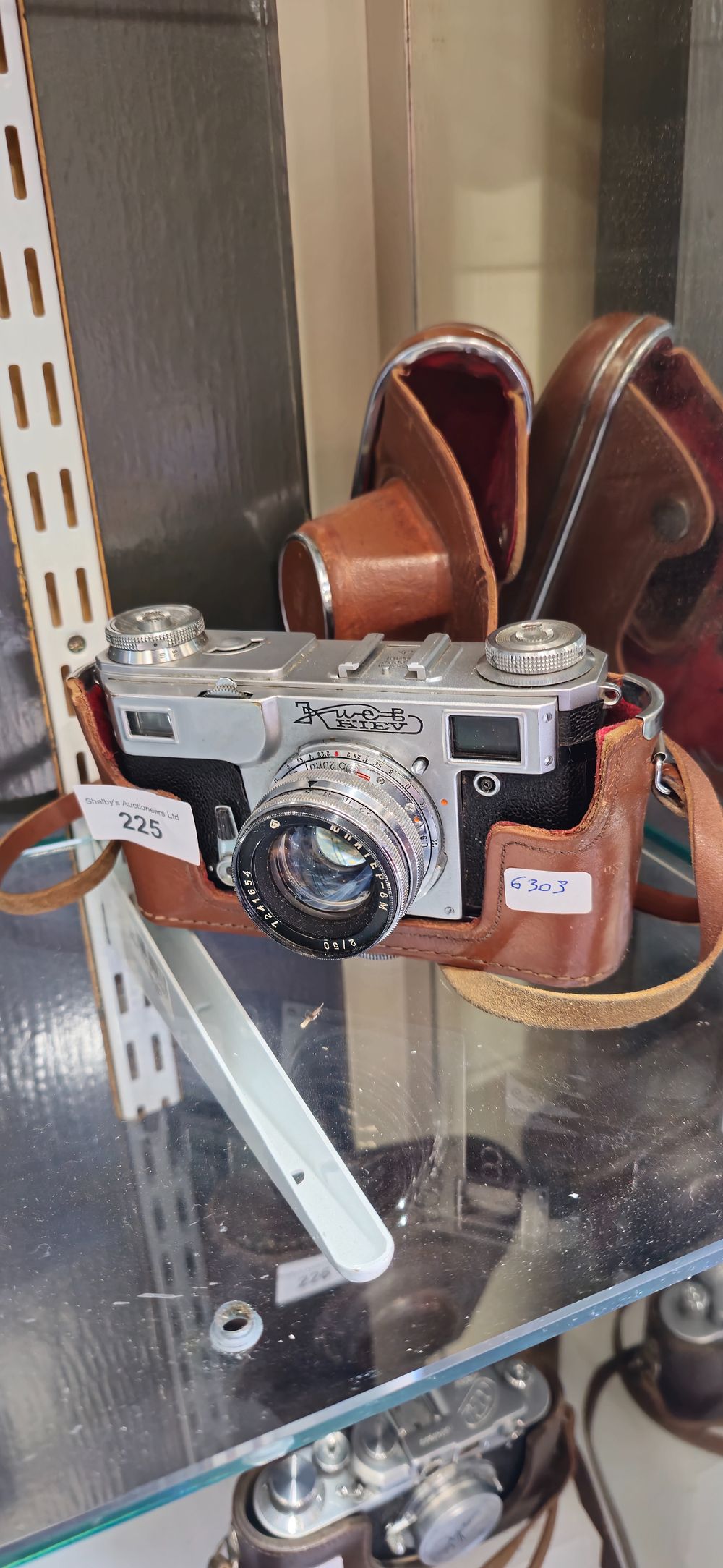 Lot 225: vintage kiev kveb camera and leather case