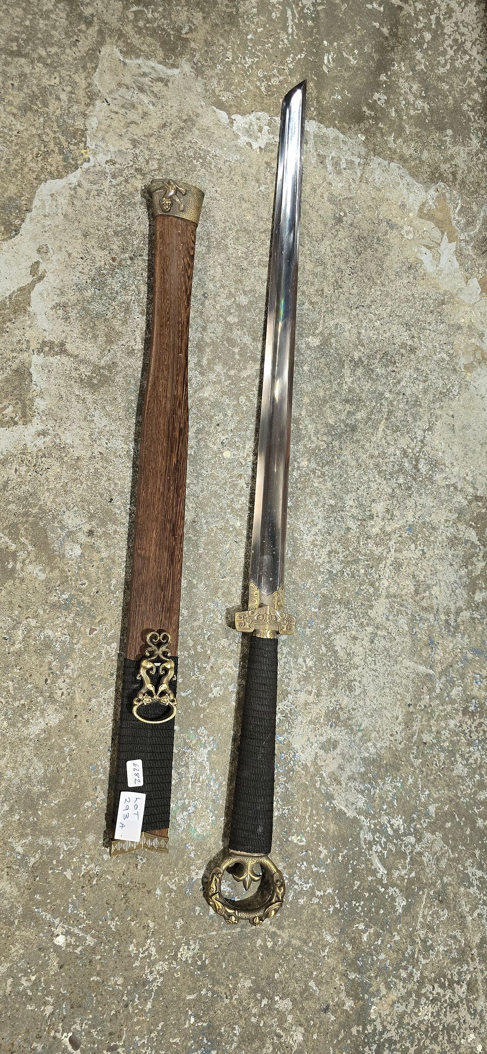 Lot 293a: ornamental sword in sheath