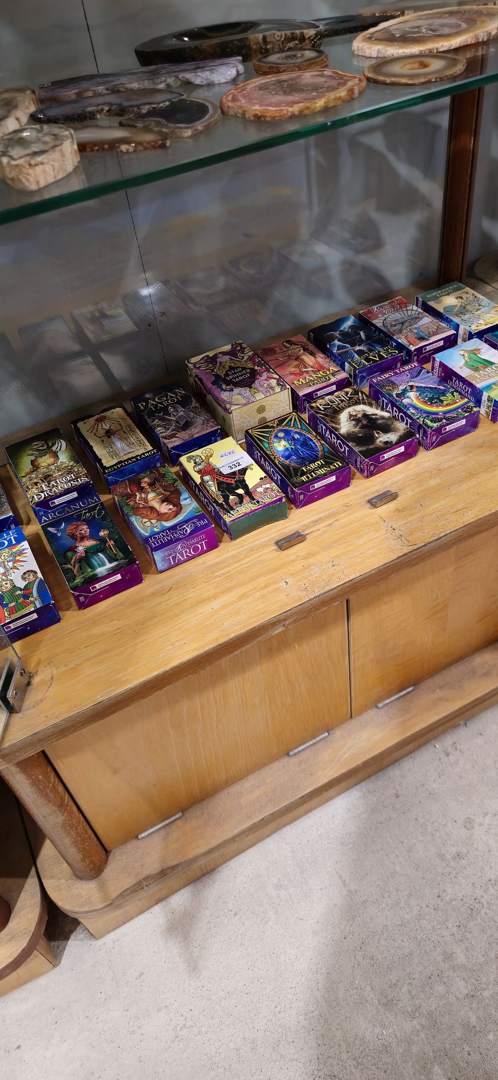 Lot 332: selection of boxed tarot cards
