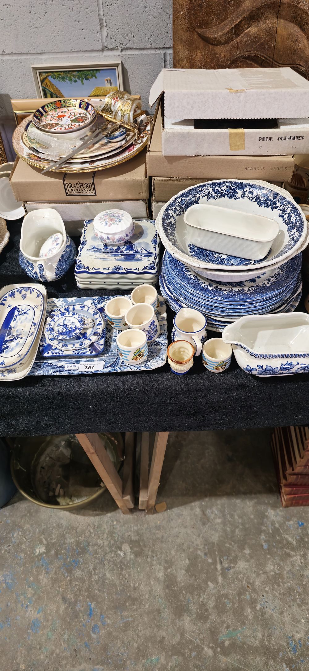 Lot 357: selection of delft pottery ware items etc