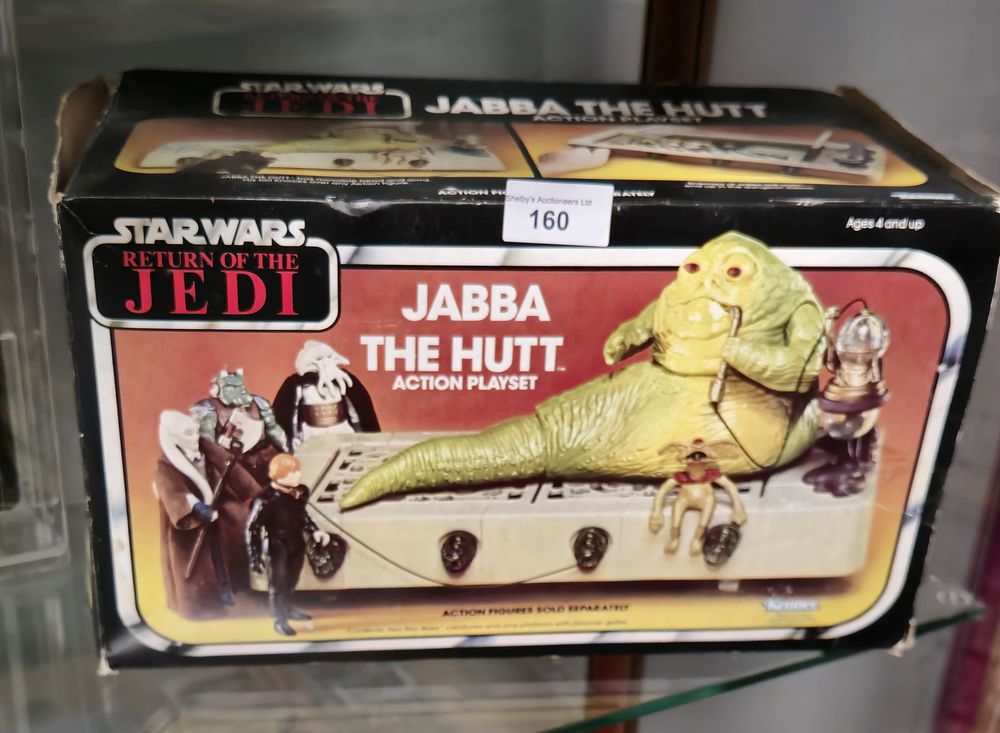 Lot 160: starwars jabba the hutt play set in box complete by kenner