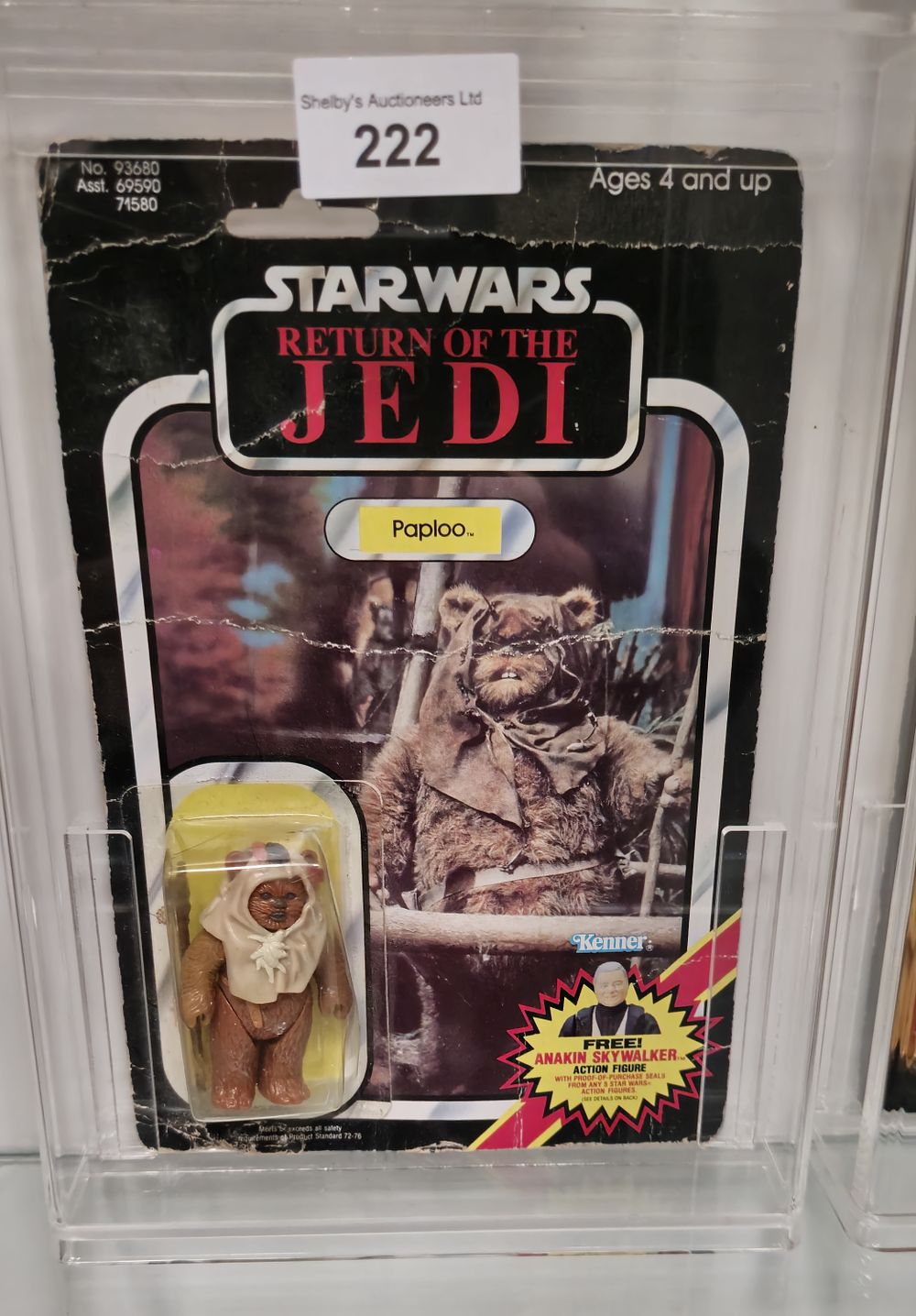 Lot 222: starwars carded paploo figure