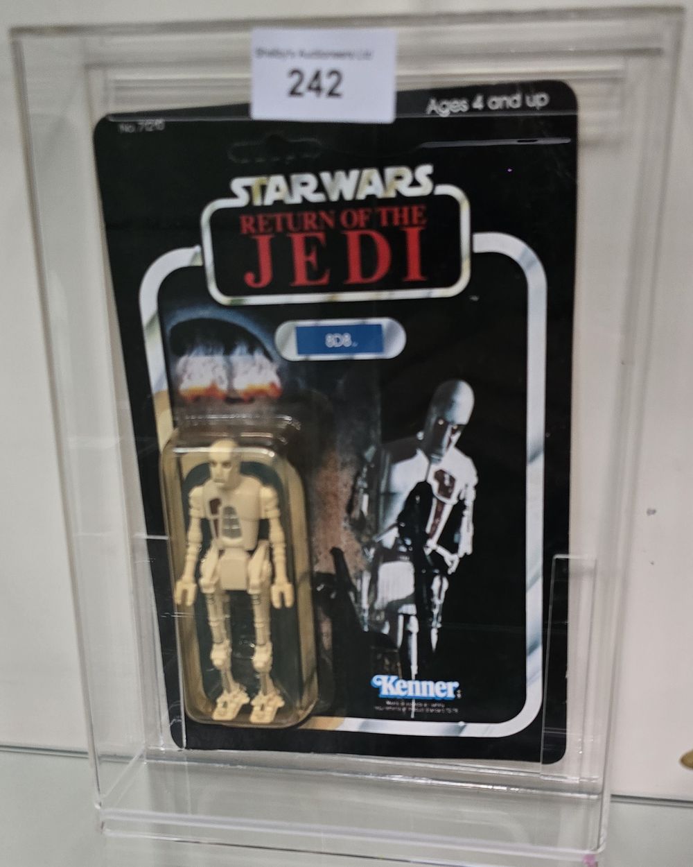 Lot 242: starwars return of the jedi carded 8d8 figure by kenner