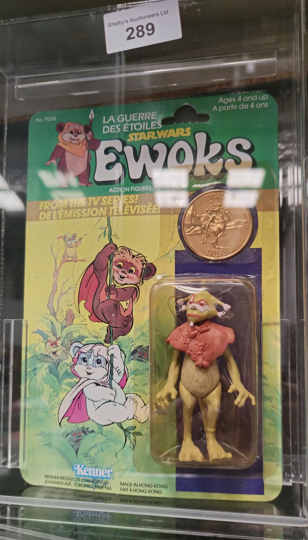 Lot 289: starwars ewoks carded figure lady gornees by kenner