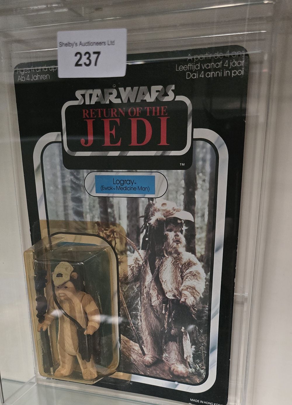 Lot 163: Star Wars return of the jedi carded logray...