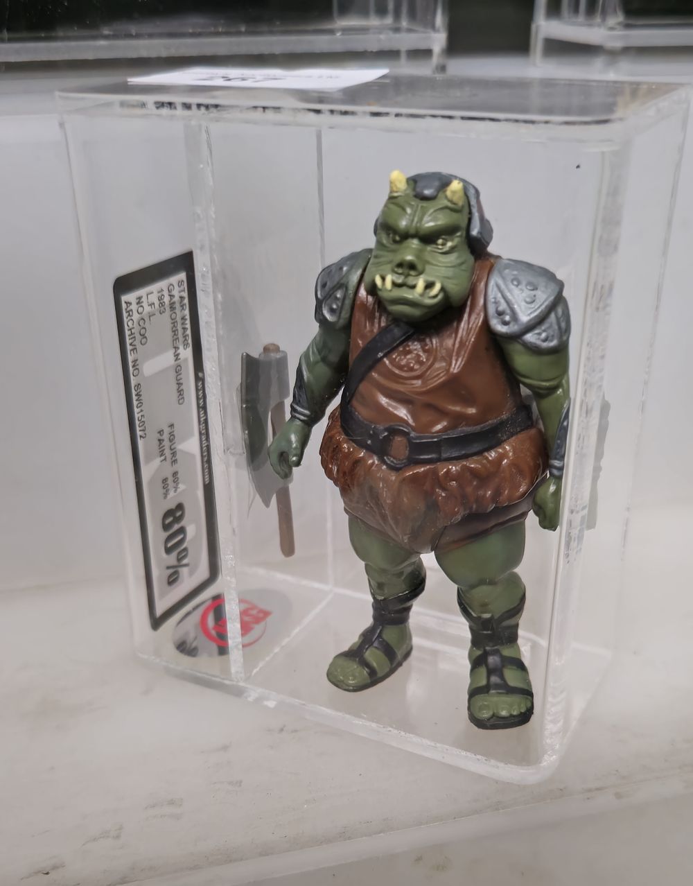 Lot 193: UKG Star Wars graded figure gammorean guard 80%