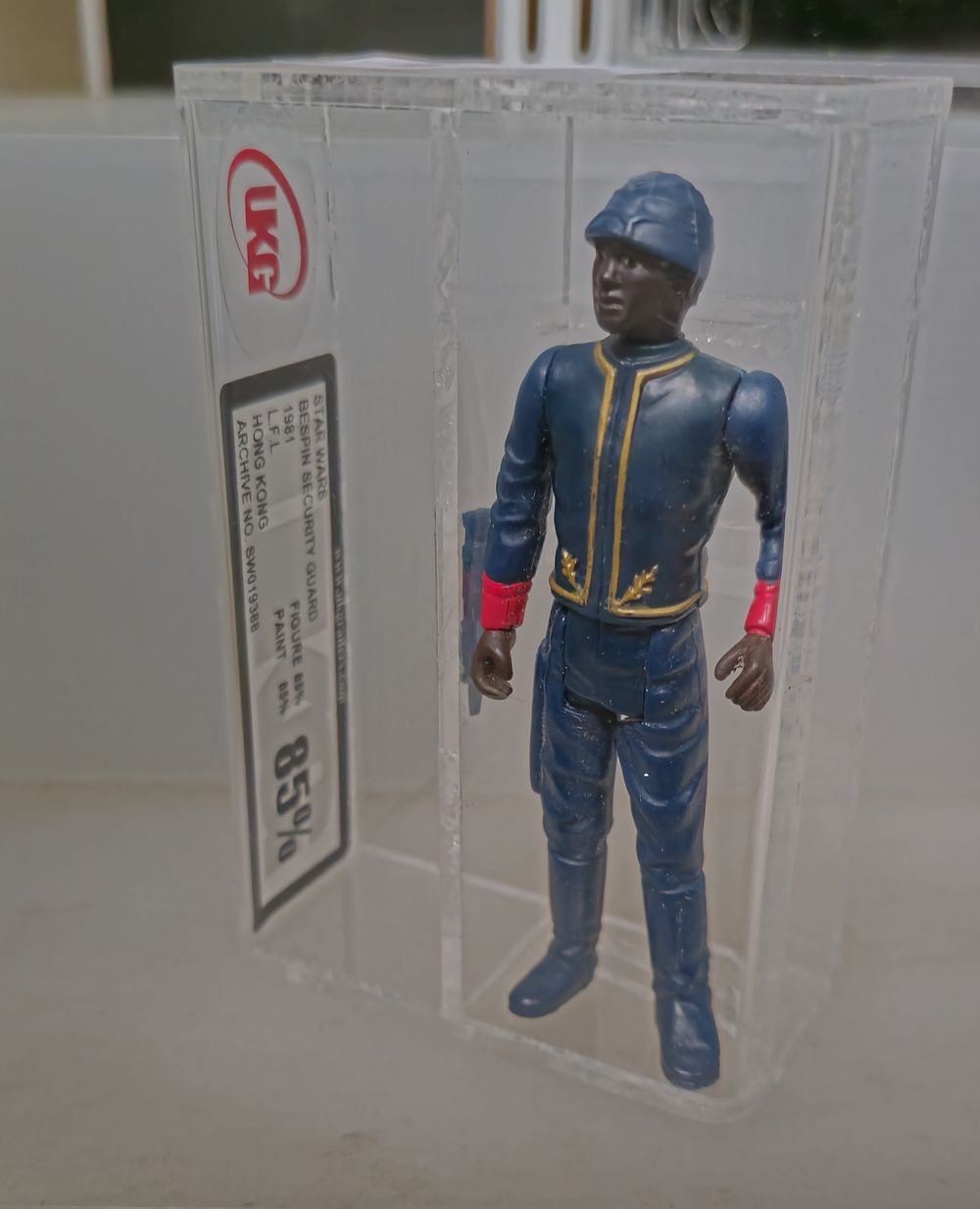 Lot 195: UKG Star Wars graded figure bespin security guard...