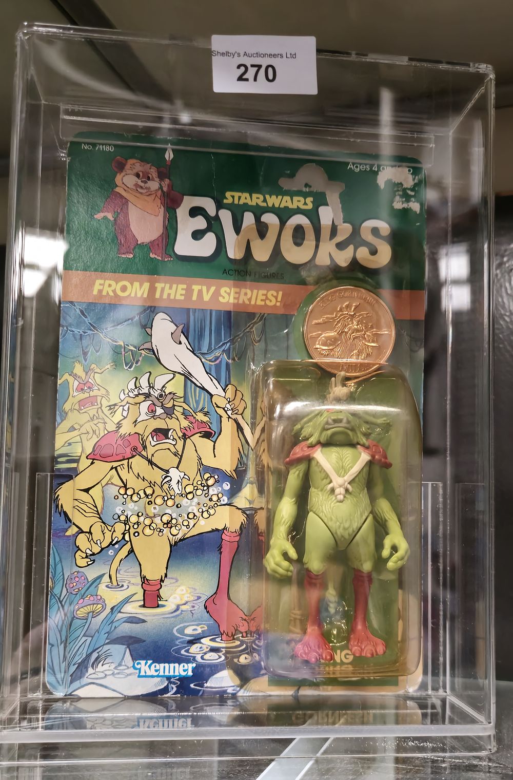 Lot 196: Star Wars ewoks carded figure king gorneesh by...