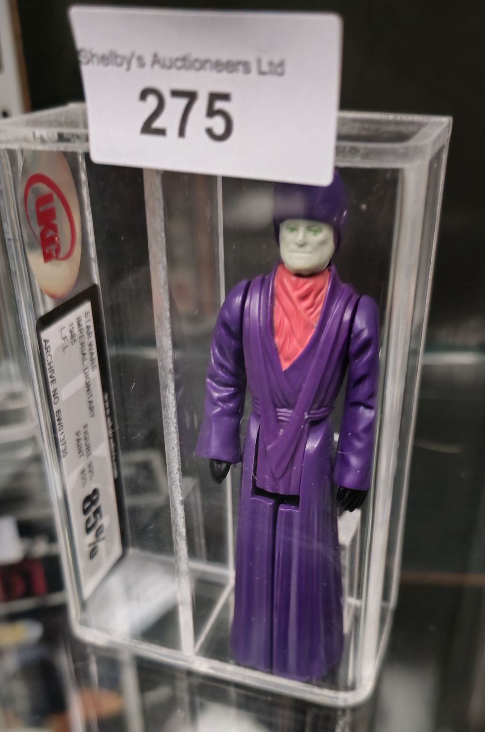 Lot 201: UKG Star Wars graded figure imperial dignitary 85%