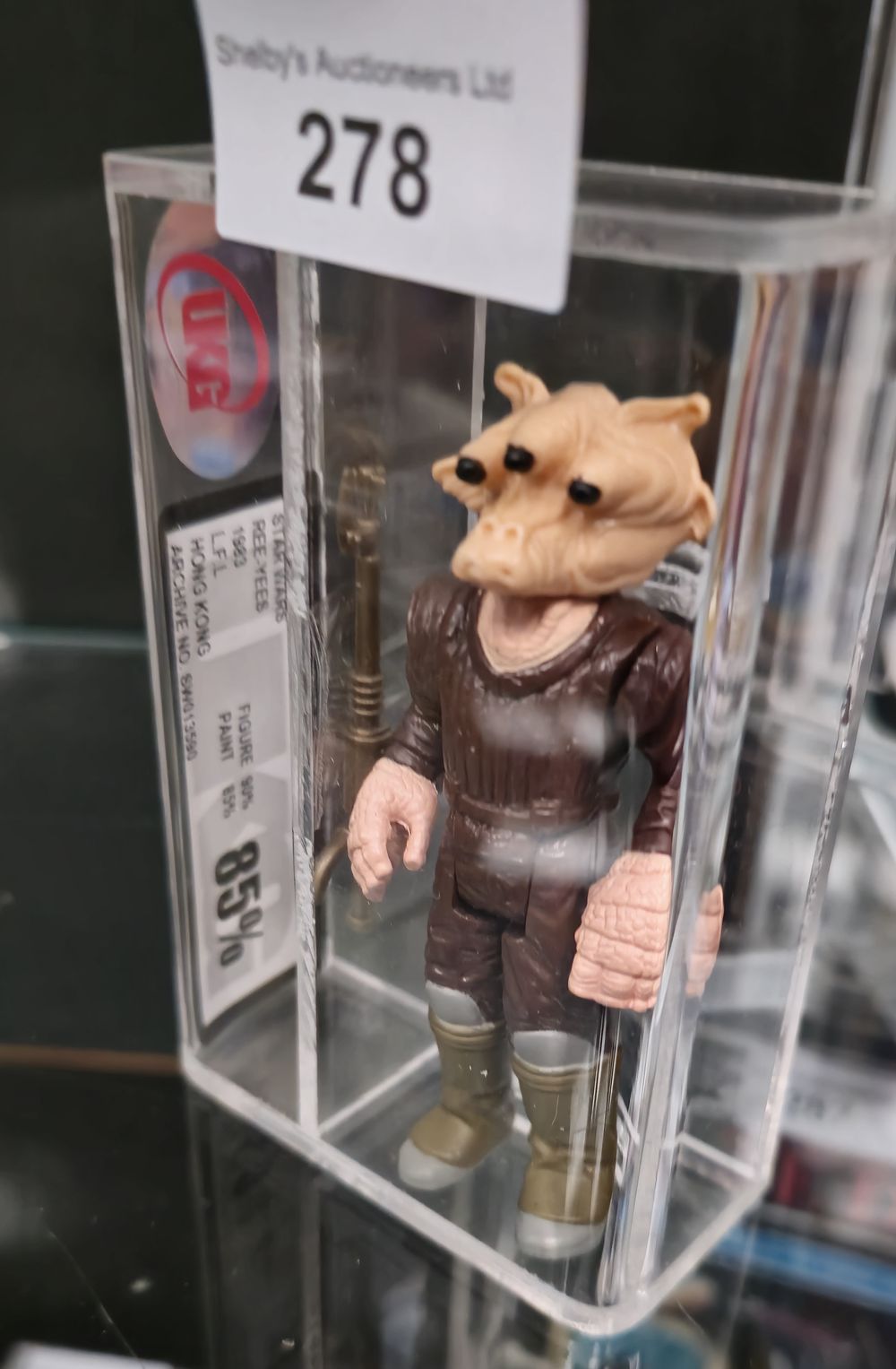 Lot 204: UKG Star Wars graded figure ree yees 85%