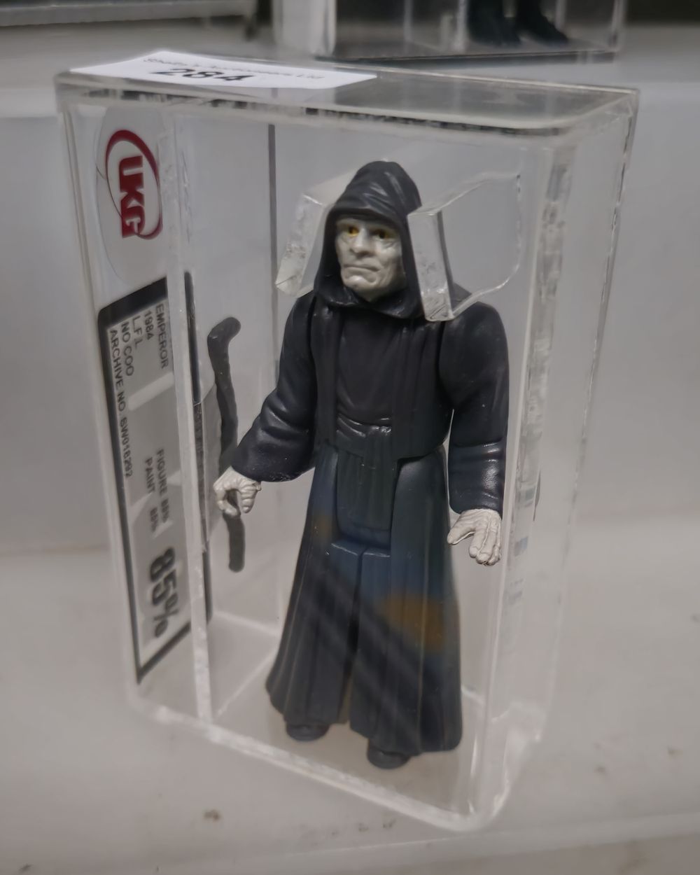 Lot 210: UKG Star Wars graded figure emperor 85%