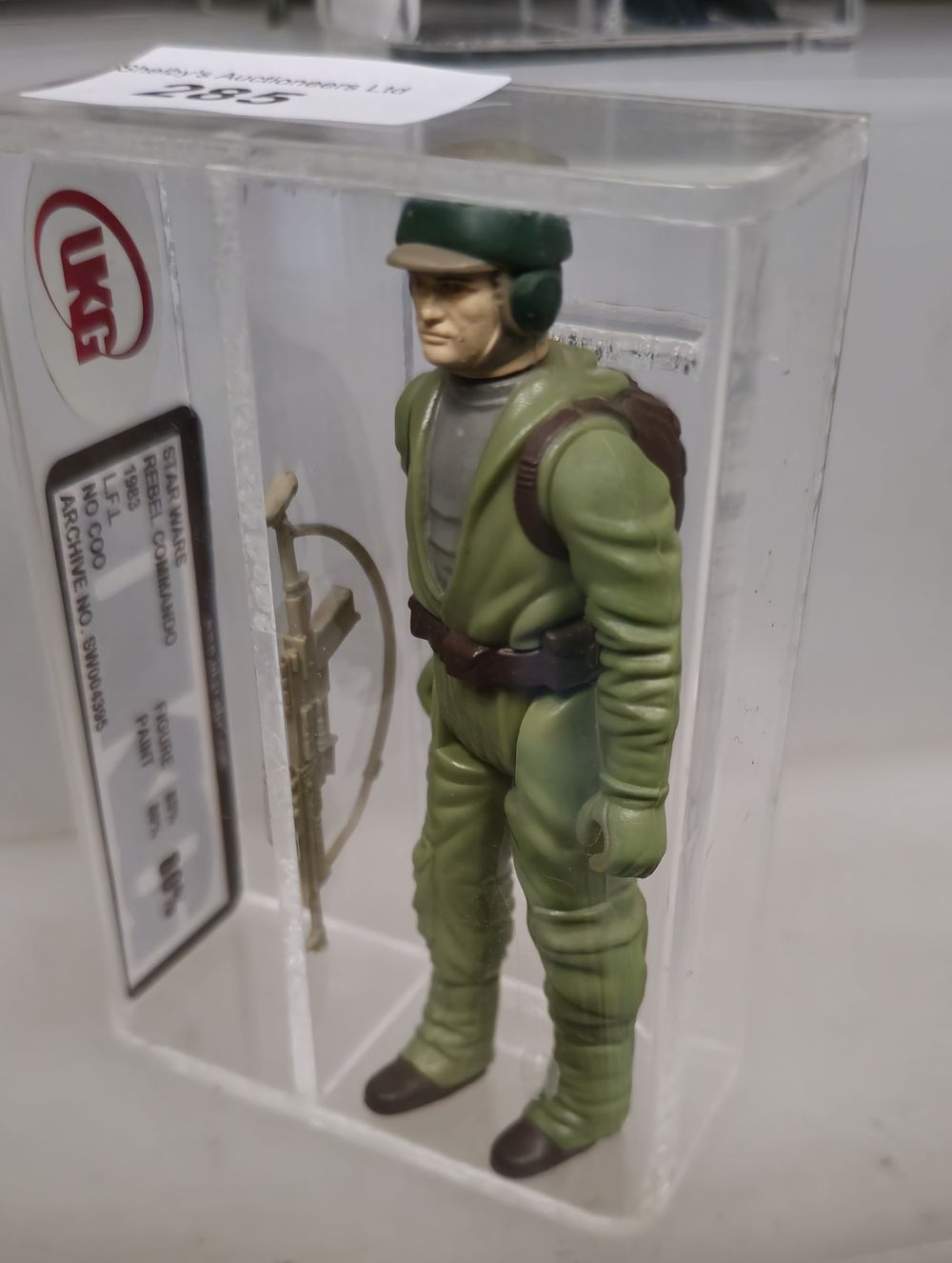 Lot 211: UKG Star Wars graded figure rebel commando 80%