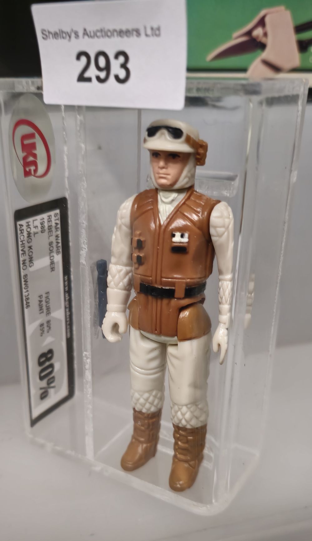 Lot 219: UKG Star Wars graded figiure rebel soldier 80%