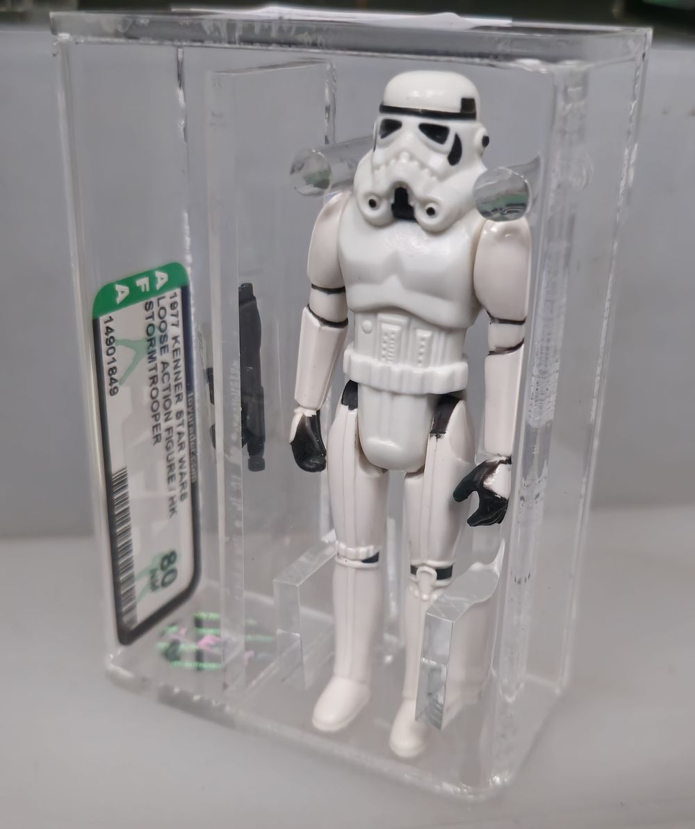 Lot 230: afa Star Wars graded figure storm trooper 80