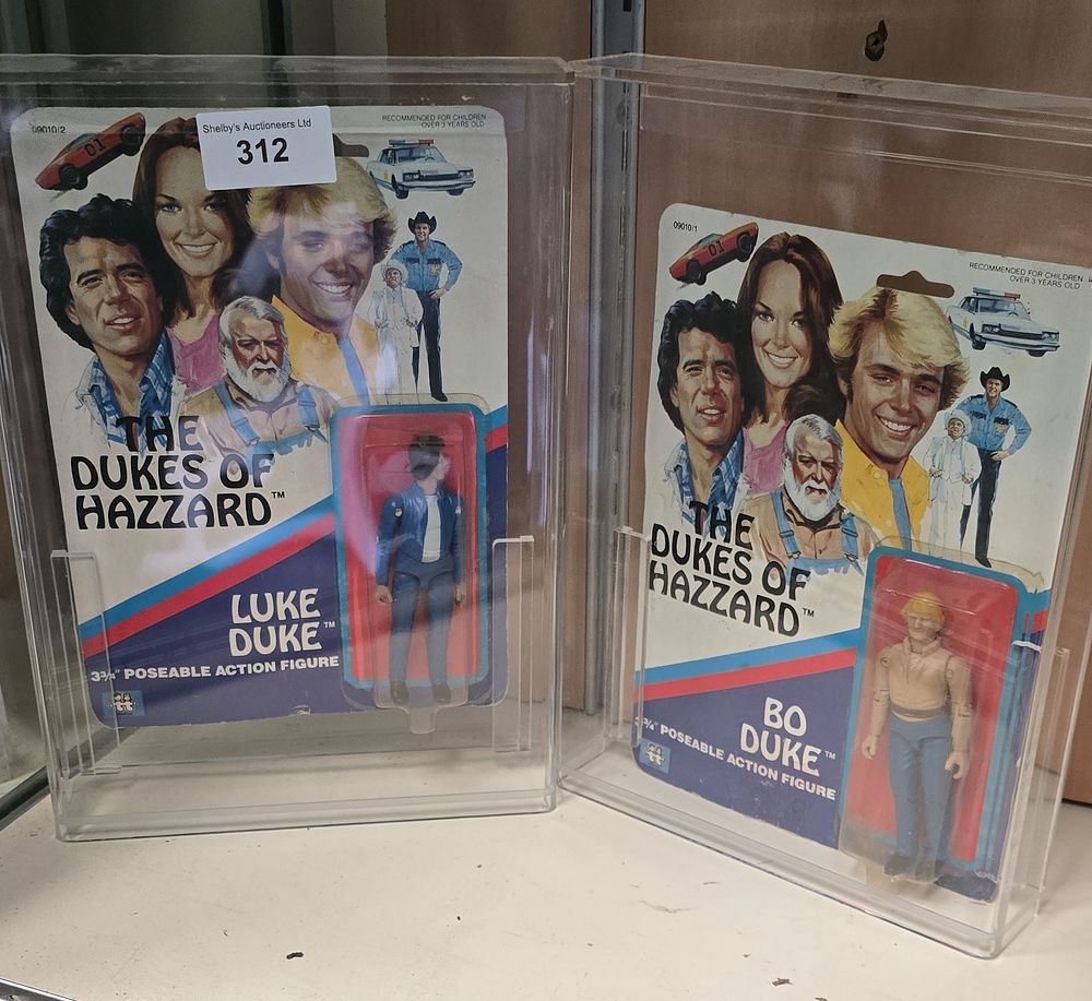 Lot 239: the dukes of hazard carded figures x 2...