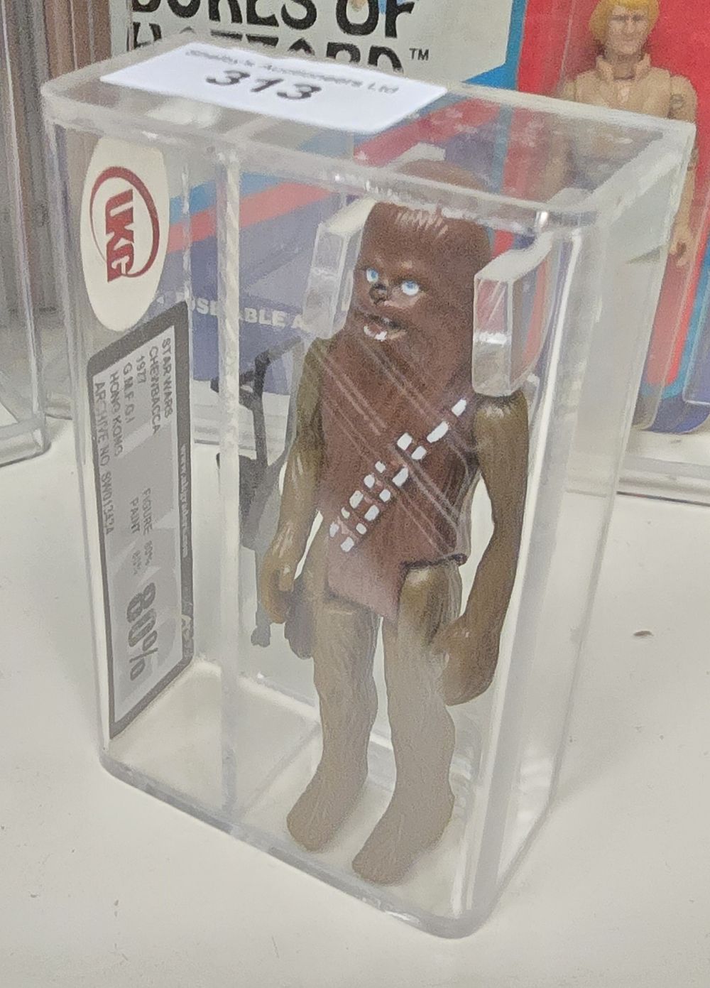 Lot 240: UKG Star Wars graded figure chewbacca 80%