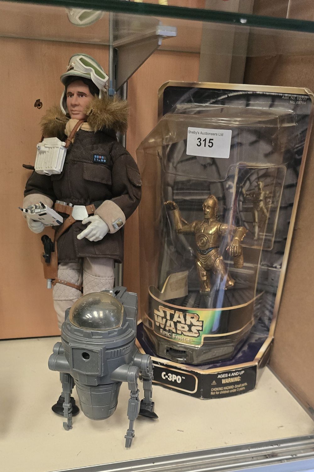 Lot 242: Star Wars epic force 3-cpo figure with mini...