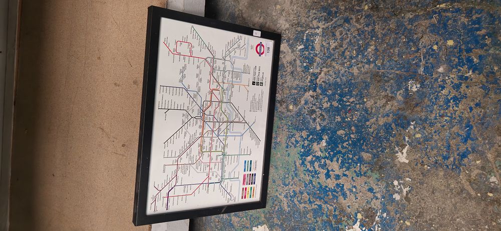 Lot 138: small framed london underground train line map