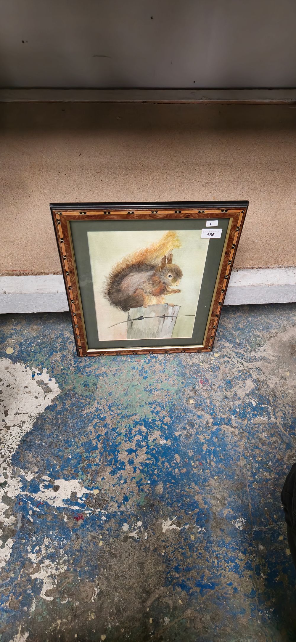 Lot 156: iris flavell water colour squirrel