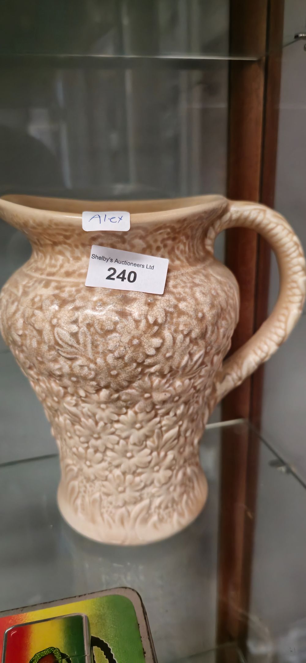 Lot 240: late 1940s pottery water jug possibly sylvac