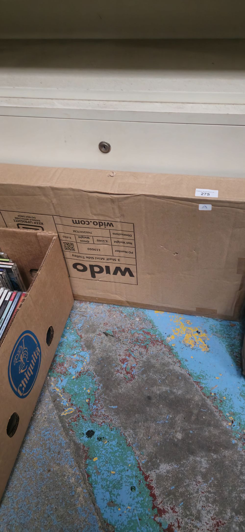 Lot 275: new in box 3 shelf mini side trolley