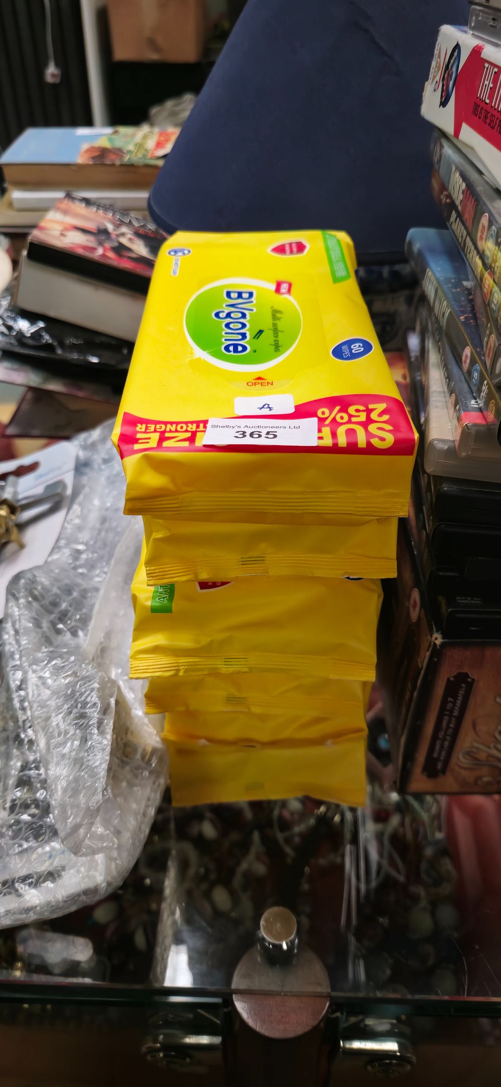 Lot 365: 6 x new packets of bugone multi surface wipes