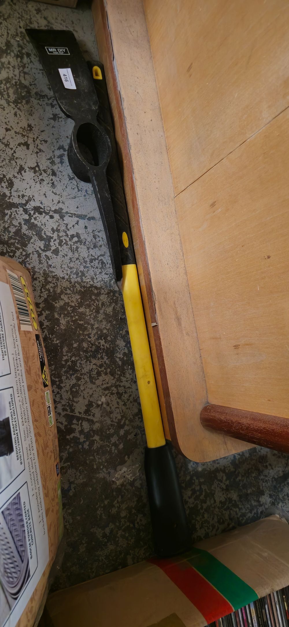 Lot 416: mr diy new mattock head with pick axe handle
