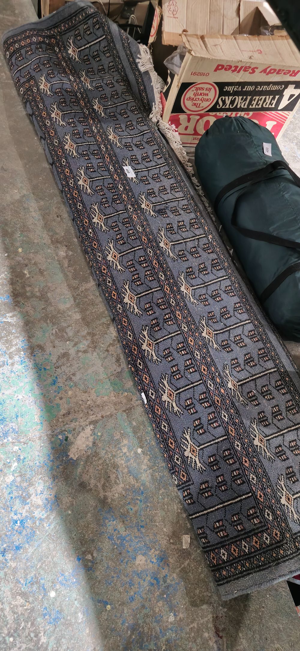 Lot 469: large blue pattern floor rug