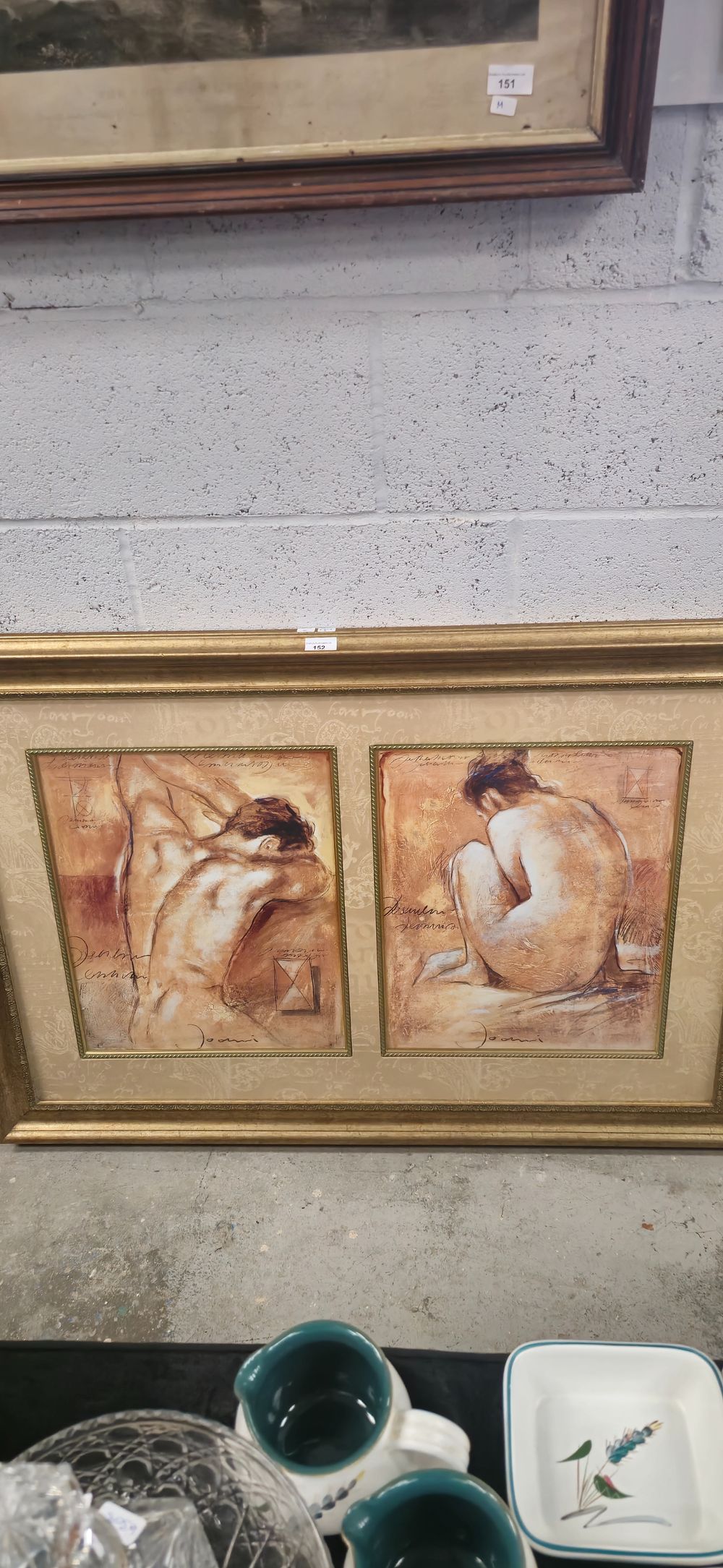 Lot 152: joani heavy framed prints naked bodys portraits