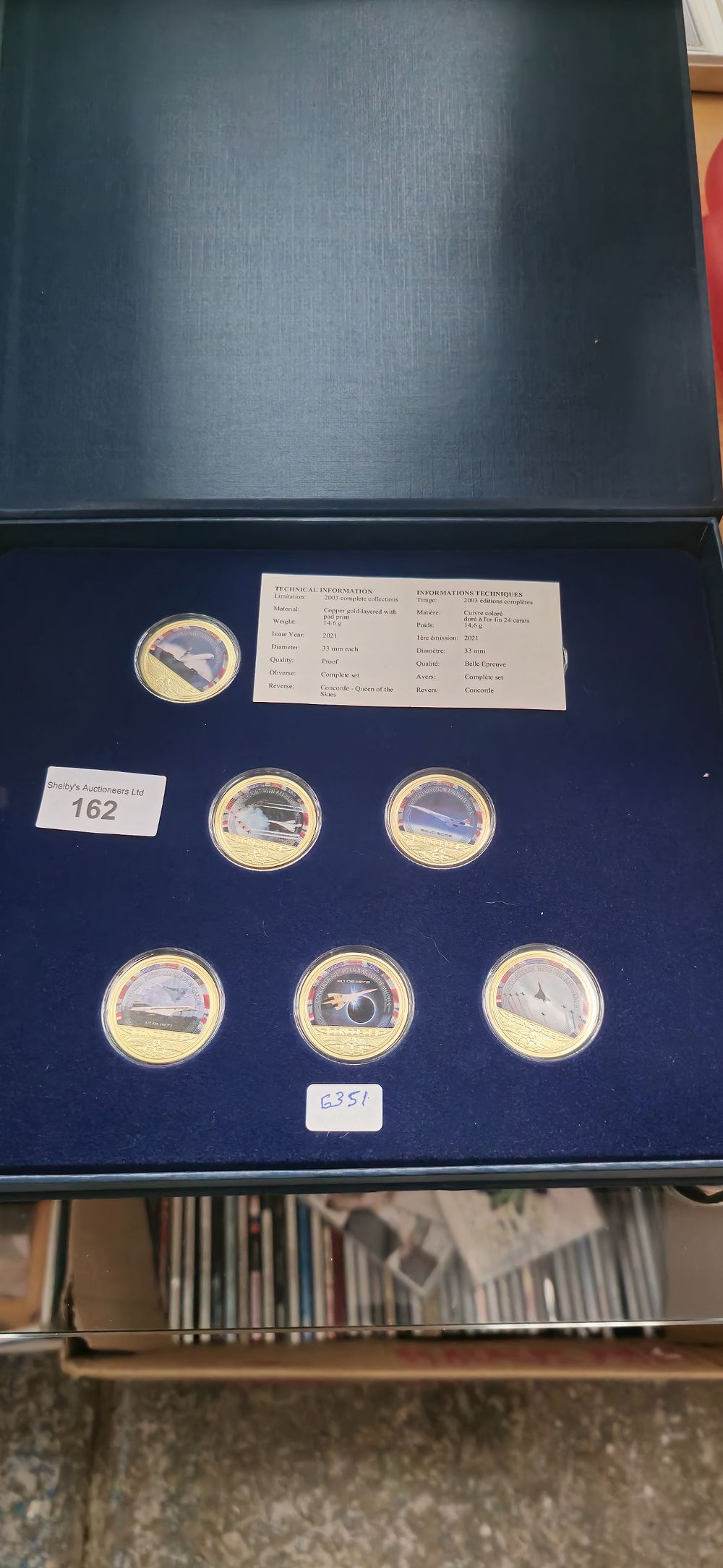 Lot 162: 2003 complete collections 2021 issue concorde queen of the skys coin set