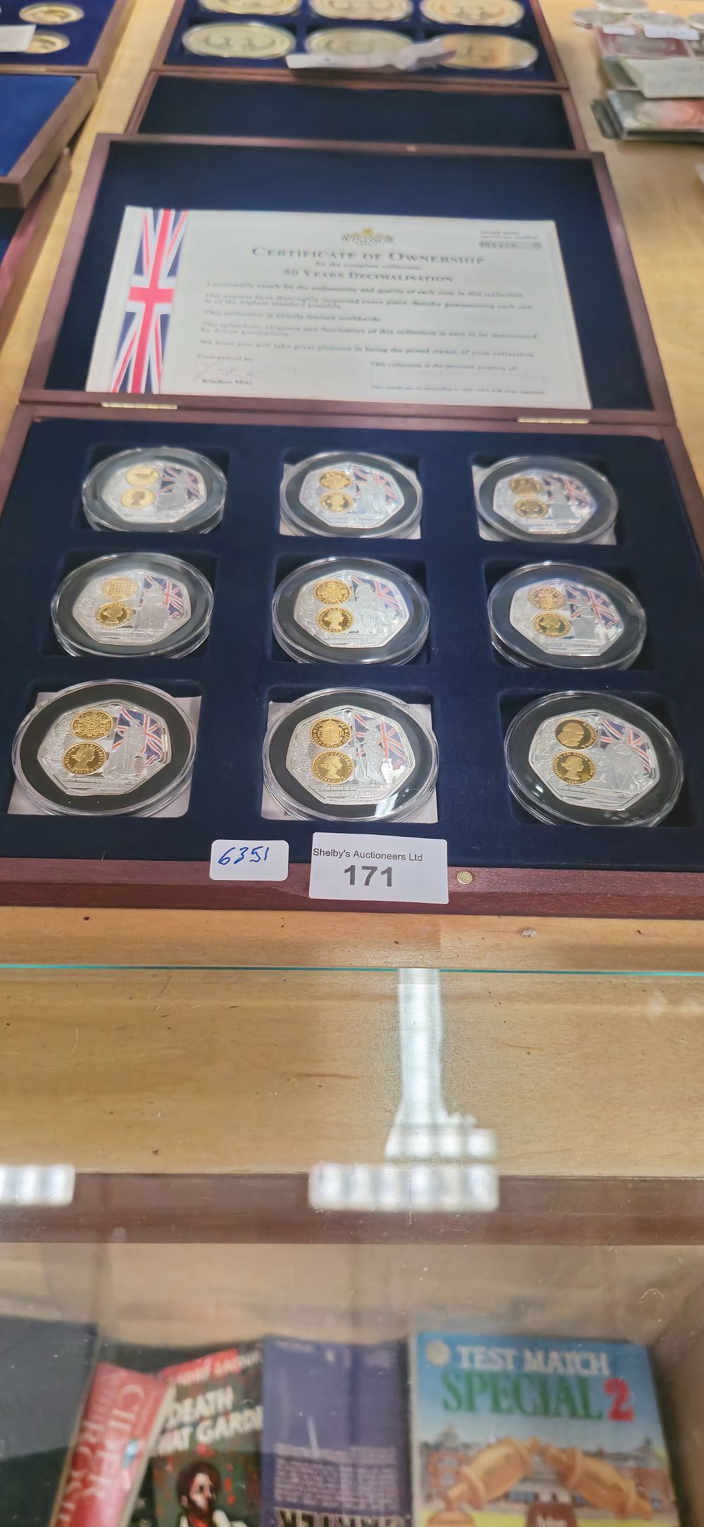 Lot 160: windsor mint 9 coin set 50 years of decimalisation cu silver plated with pad print coins 2021