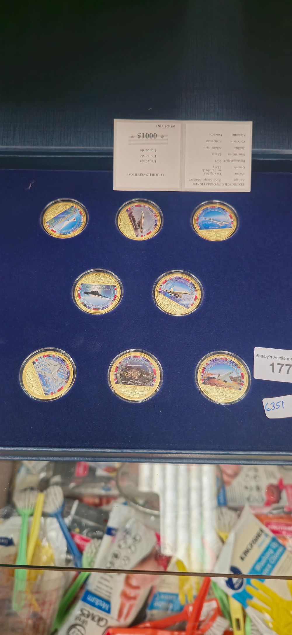 Lot 163: westminster mint proof concorde queen of the skies set copper gold layered with pad print 8 coin set