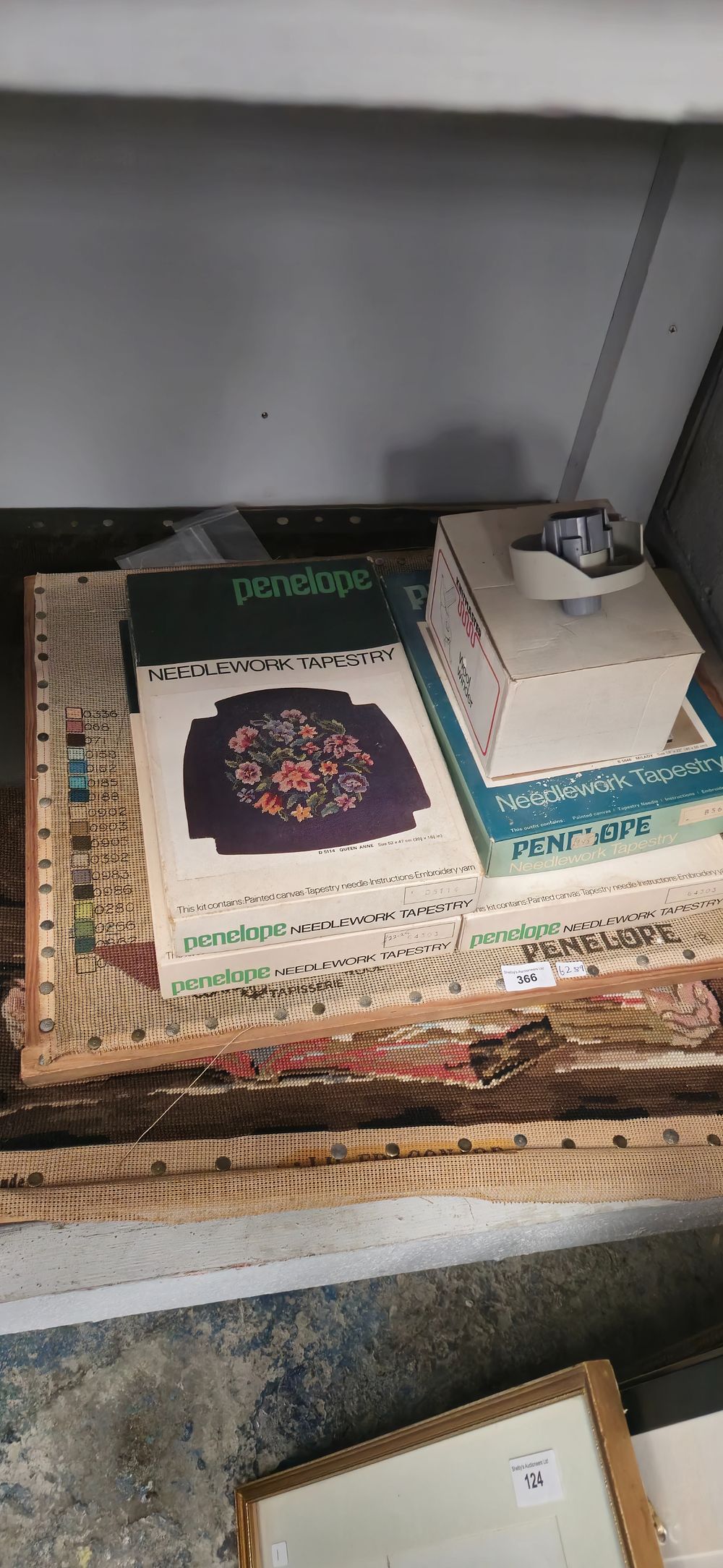 Lot 254: selection of needle work tapestry items
