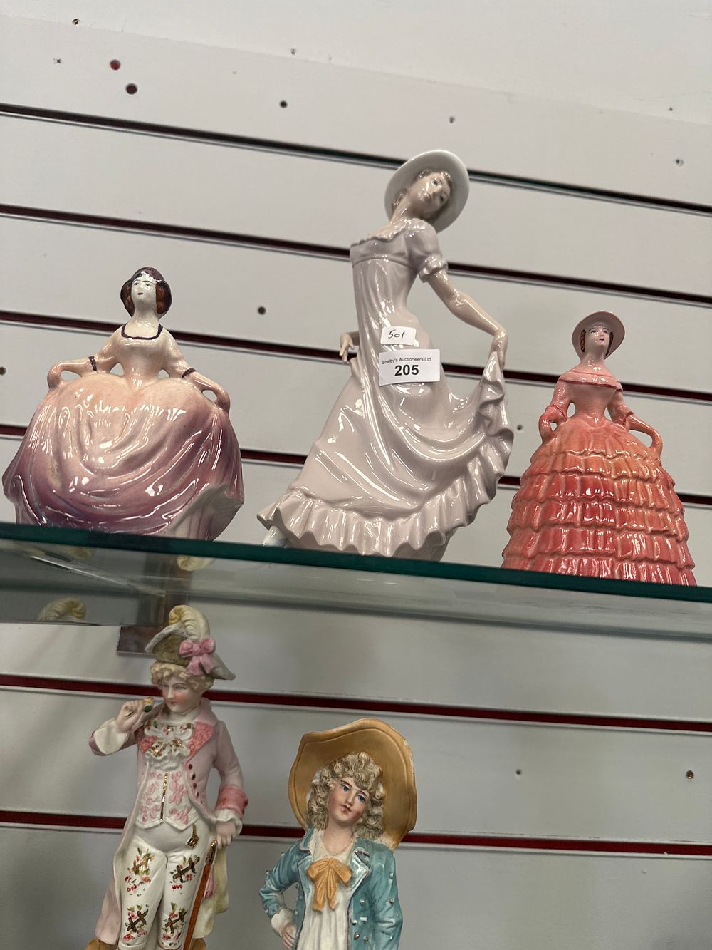 Lot 205: Selection of figurines with large nao figure