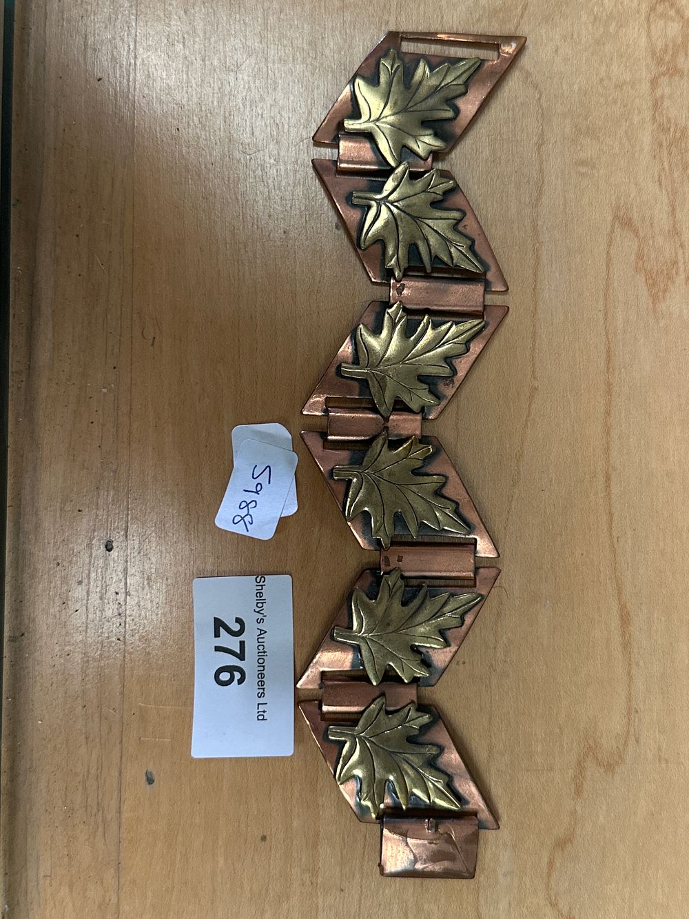 Lot 276: 1960s copper articulated ladies bracelet